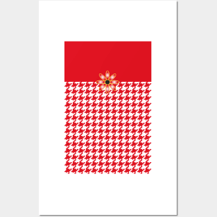 Red Hot Houndstooth Posters and Art